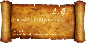 Luczáti Gina névjegykártya